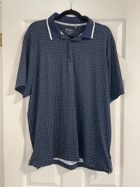 Walter Hagen Performance 11 Men's Navy Printed Polo Shirt